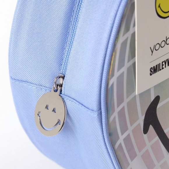 Yoobi SmileyWorld Round Disco Ball Lunch Tote - Blue - Picture 5 of 7